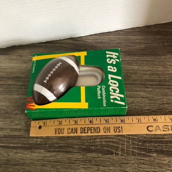 Vtg Football Combination Padlock - Picture 7 of 8
